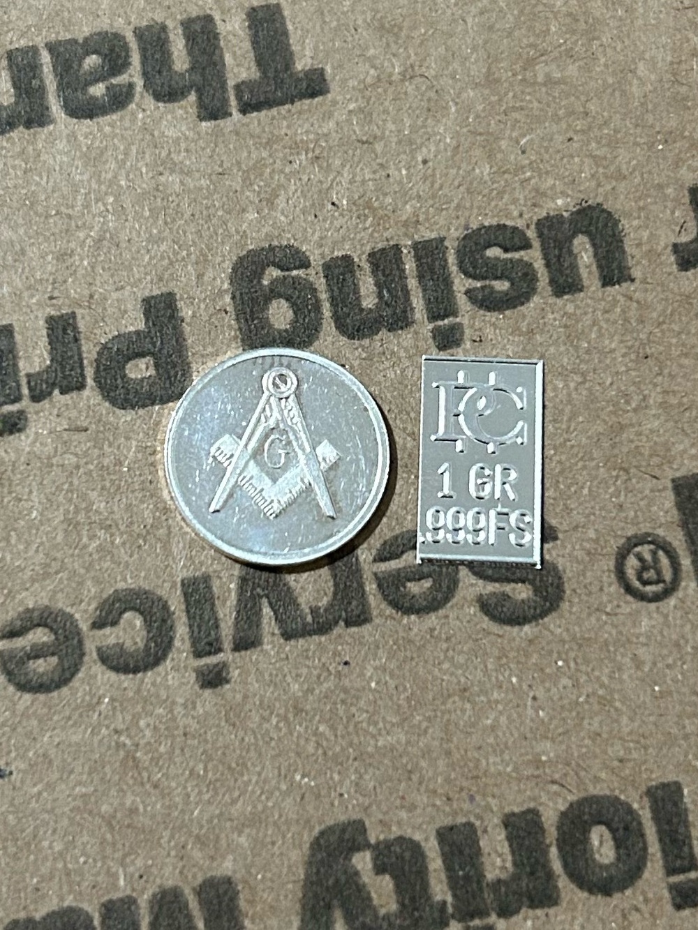 1 Gram 📐📏 Fine Silver Coin .999